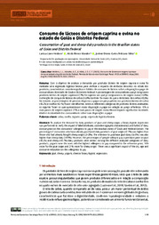 Thumbnail de Consumo de lácteos de origem caprina e ovina no estado de Goiás e Distrito Federal.